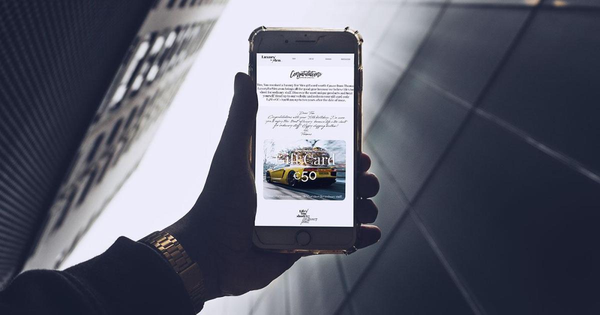 For The Latecomers Without a Gift: Shop The Luxury For Men E-gift Card!