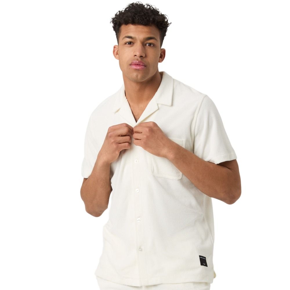 Björn Borg Borg Toweling Pool Shirt - Off White