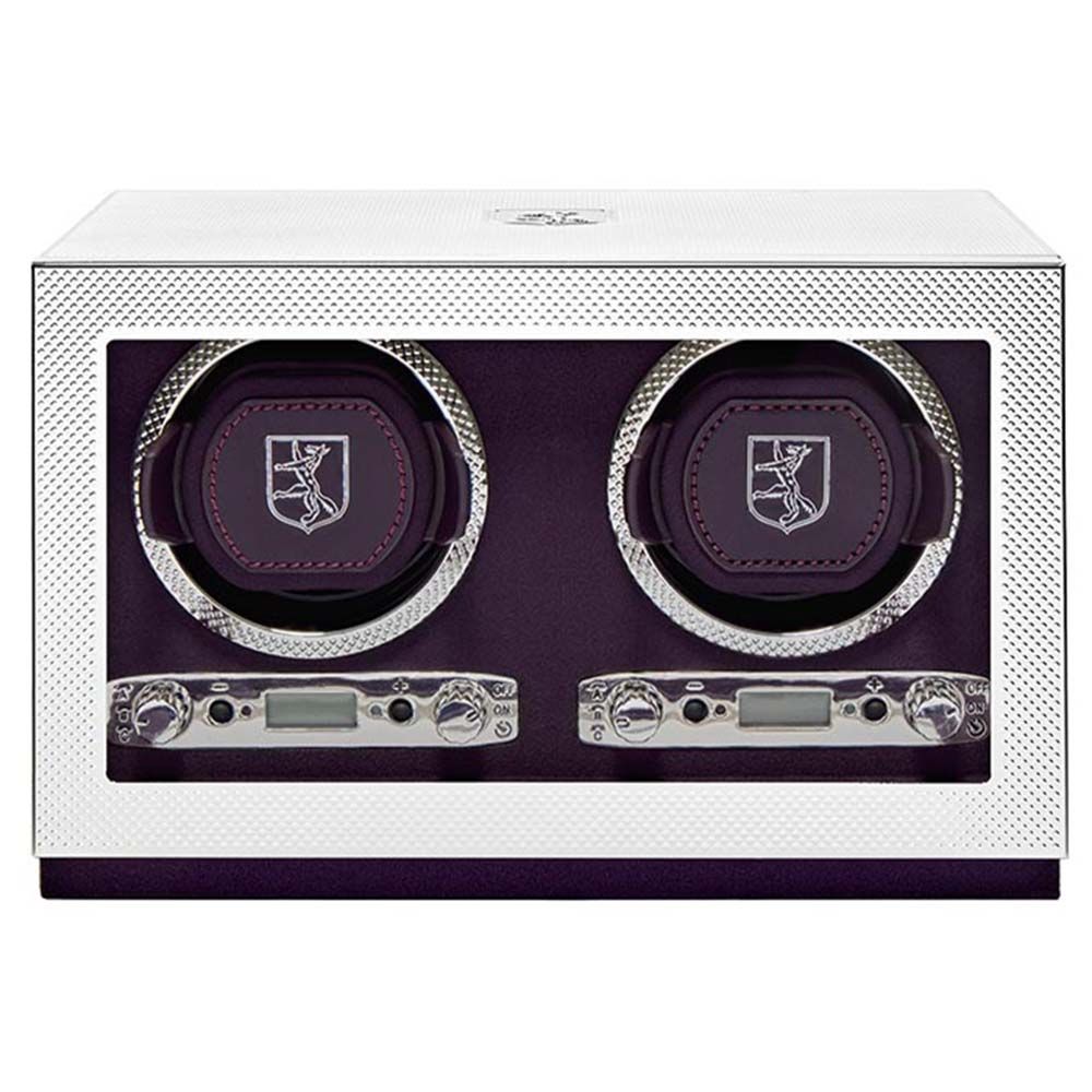 WOLF Silver Double Watch Winder