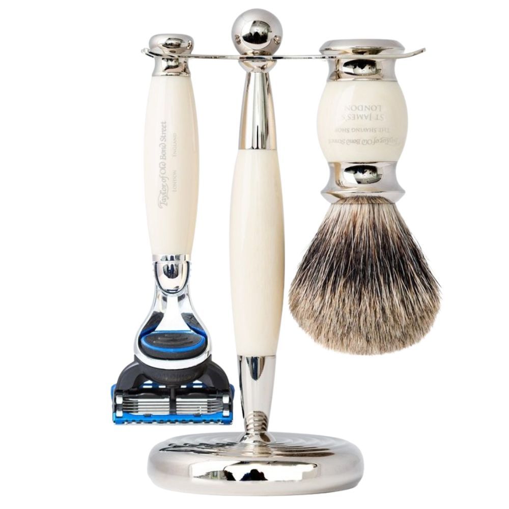 Taylor Of Old Bond Street Fusion Pure Badger Shaving Set - Ivory