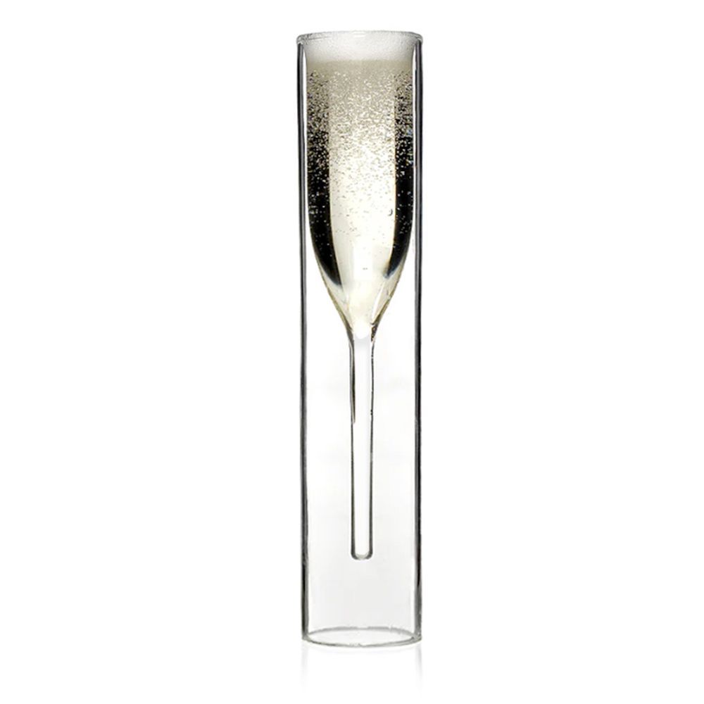 Double Walled Champagne Flutes - Set Of 6