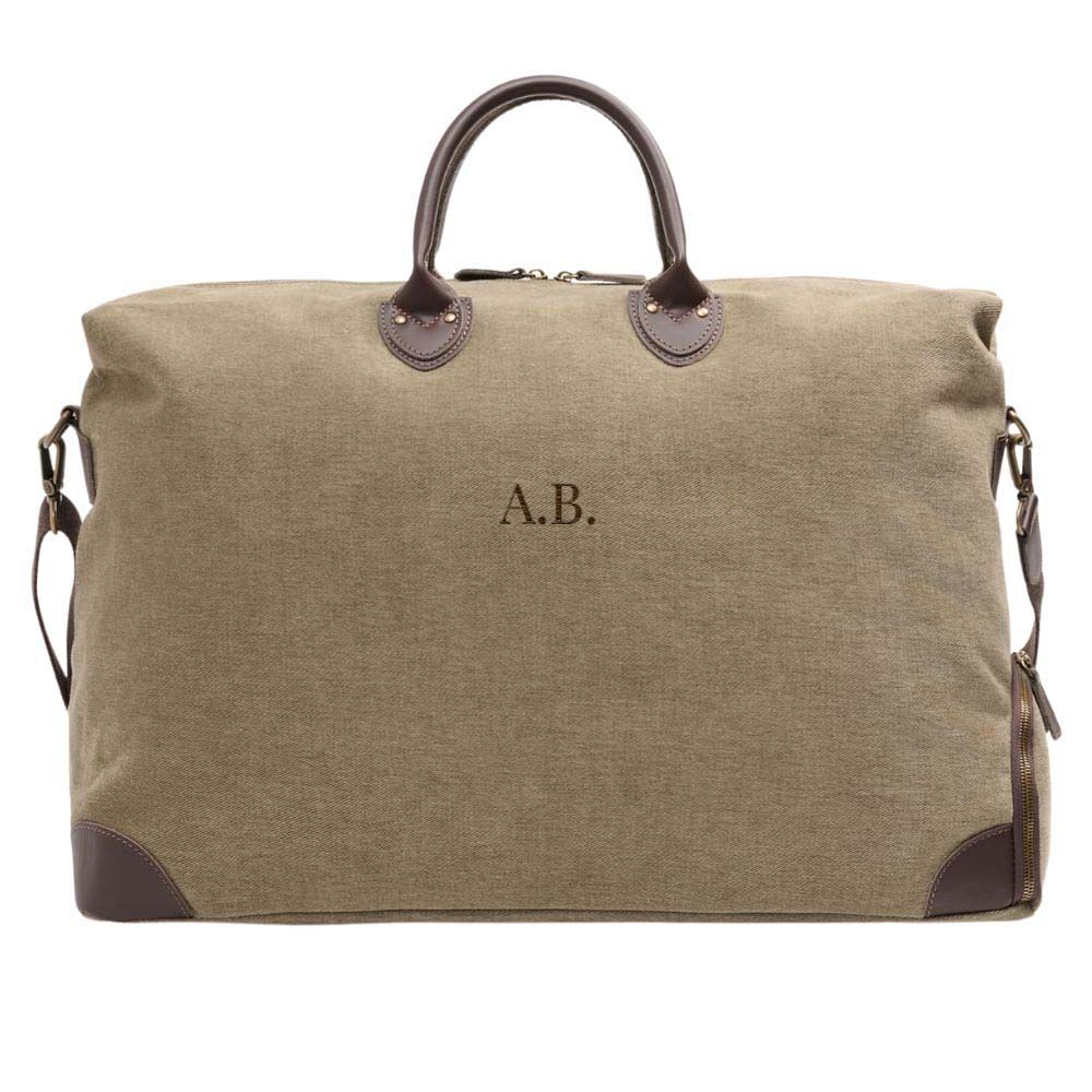 Personalised Harvard Duffel Bag Peachskin - Large - Olive