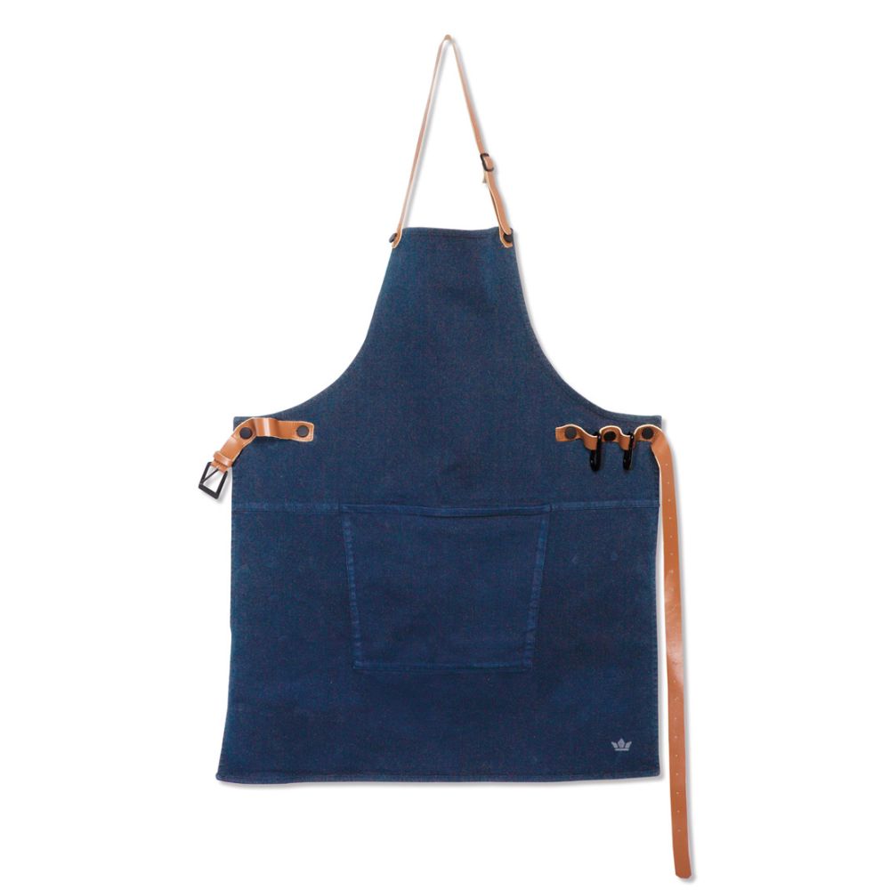 Dutchdeluxes BBQ apron - denim dark blue