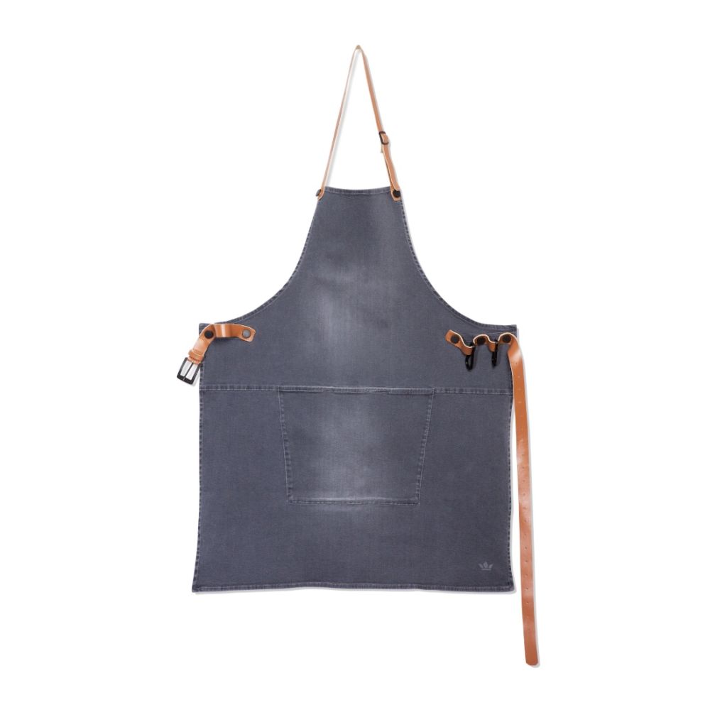 Dutchdeluxes BBQ apron - denim washed grey