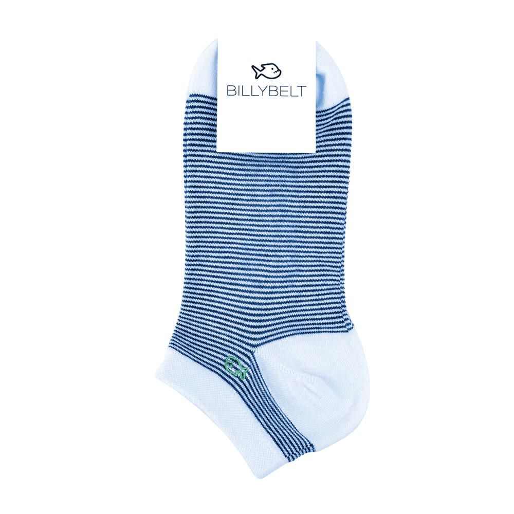 Billybelt Cotton Ankle Socks Blue Striped