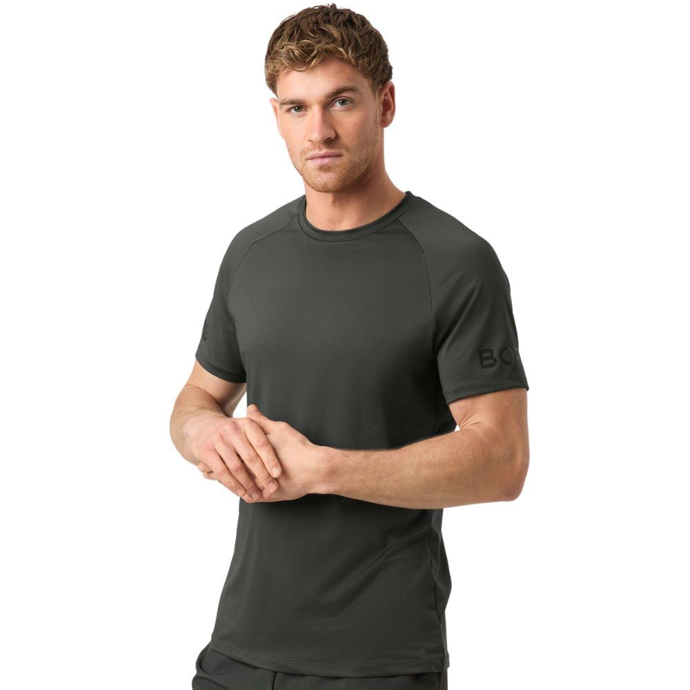 Björn Borg Borg Mesh Panel T-Shirt - Dark Green