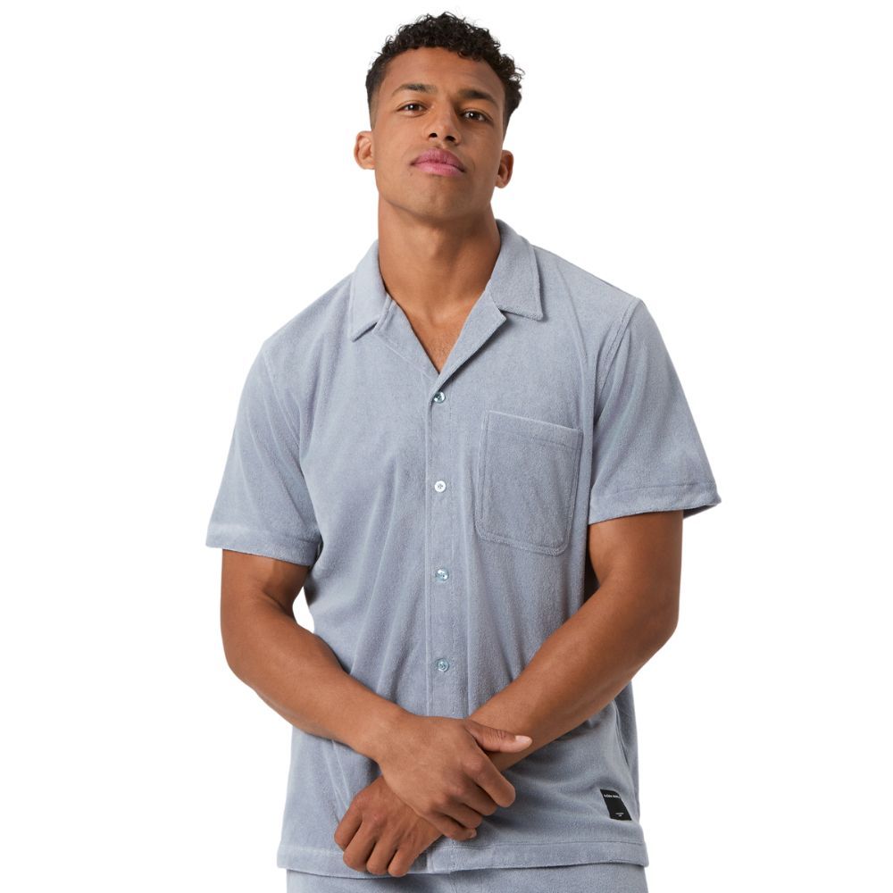 Björn Borg Borg Toweling Pool Shirt - Blue/Grey