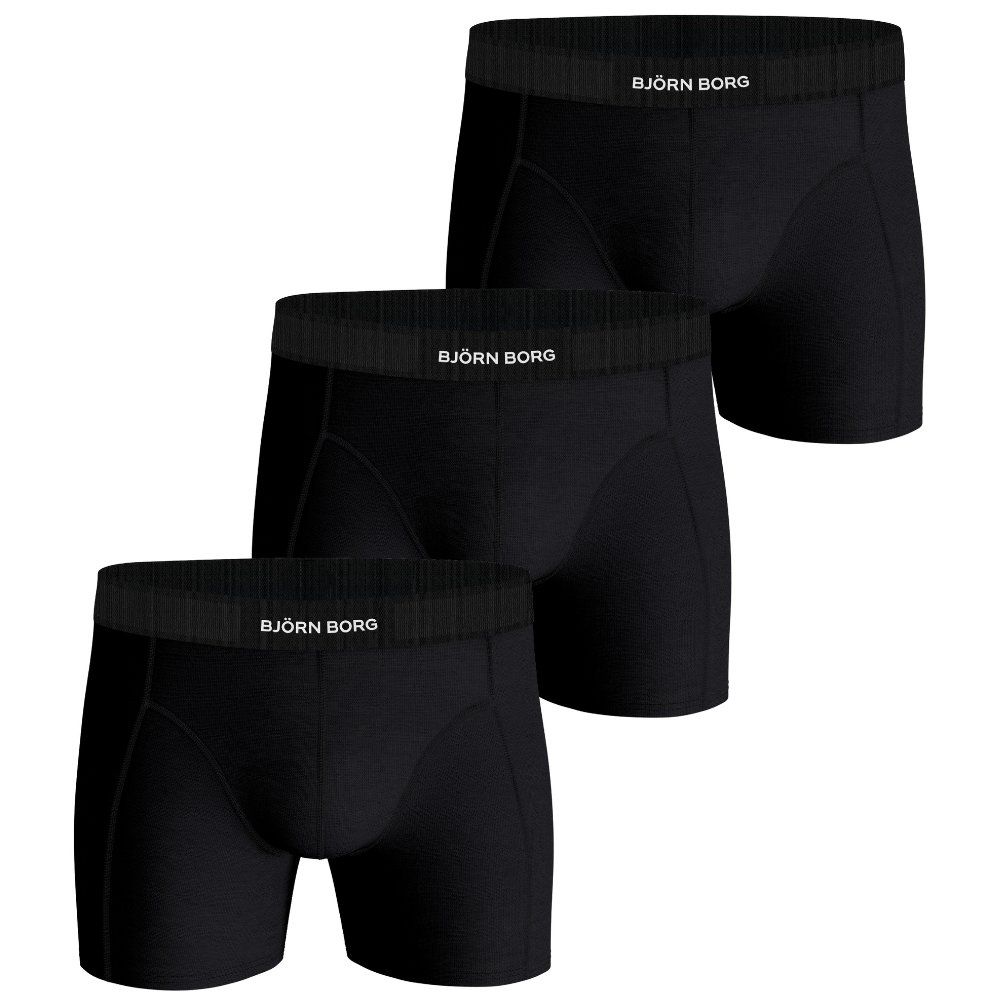 Björn Borg Organic Cotton Stretch Boxers 3-Pack - Black