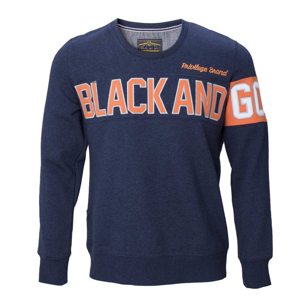 Black & Gold Craneo Seco Blue sweater