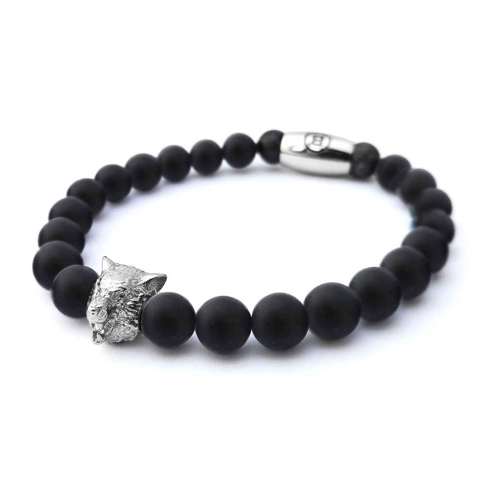 BVLLIN Wolf Matt Black bracelet