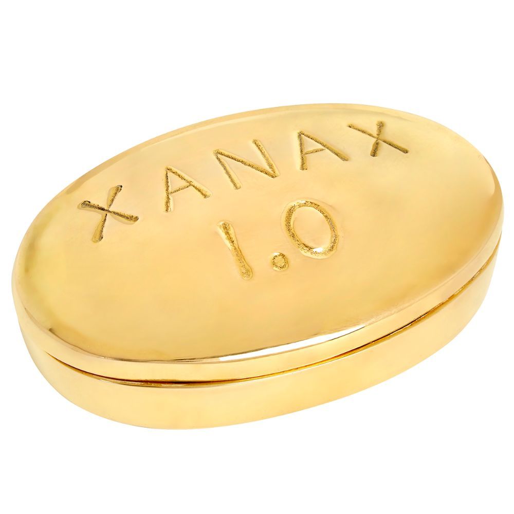 Jonathan Adler Xanax Brass Pill Box