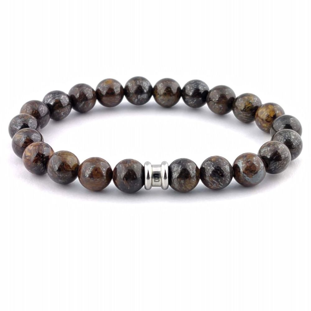 Steel & Barnett Stones Bracelet Basic bronzite