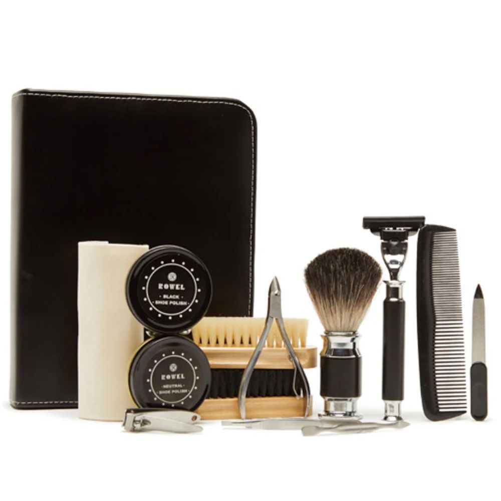 Brouk & Co On the Go Grooming & Shoe-Shine Kit - Black
