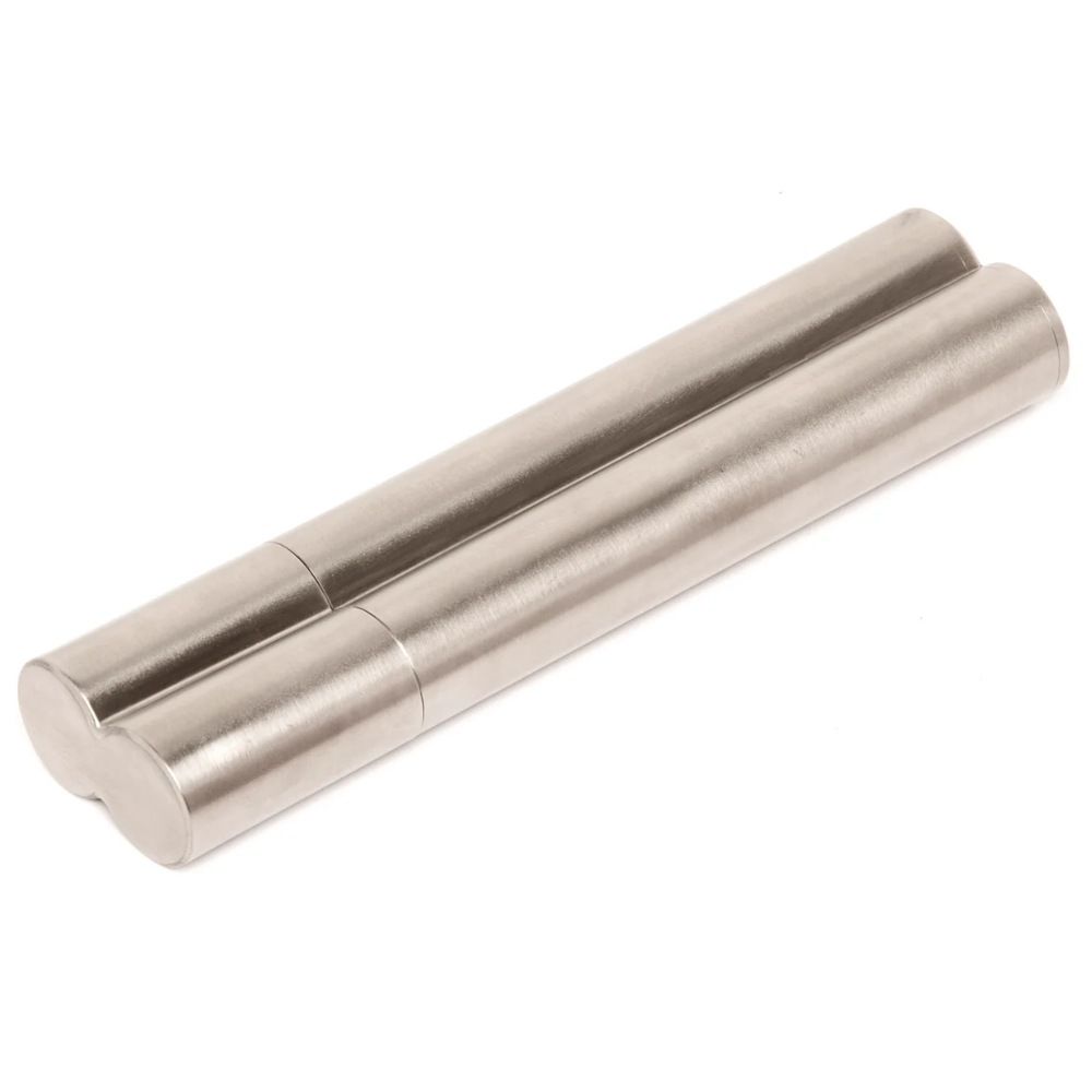 Brouk & Co Stainless Steel Double Cigar Holder - Silver