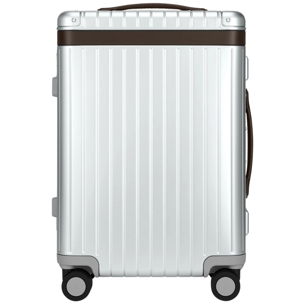 Carl Friedrik Der Carry-On Aluminium - Silber/Schokoladenbraun