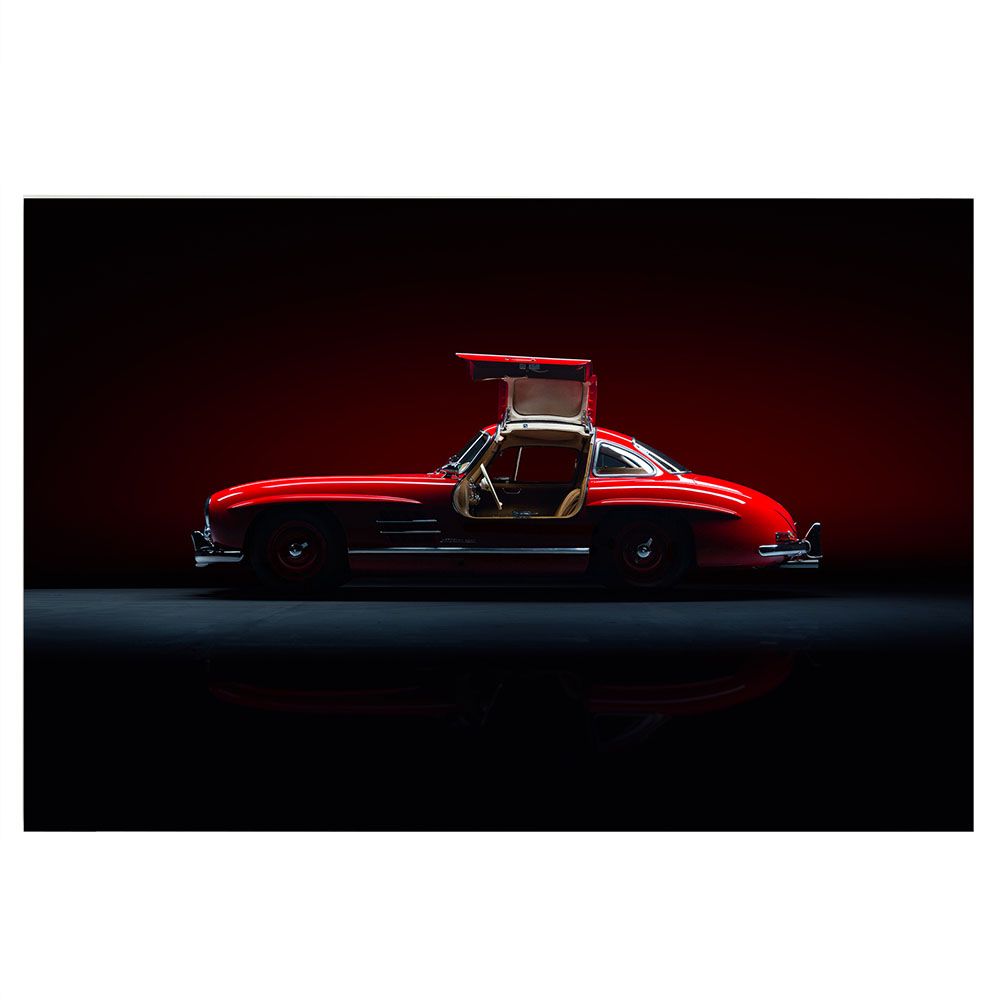 Rudolf van der Ven Mercedes 300SL Gullwing art mural - Exhibit Collection
