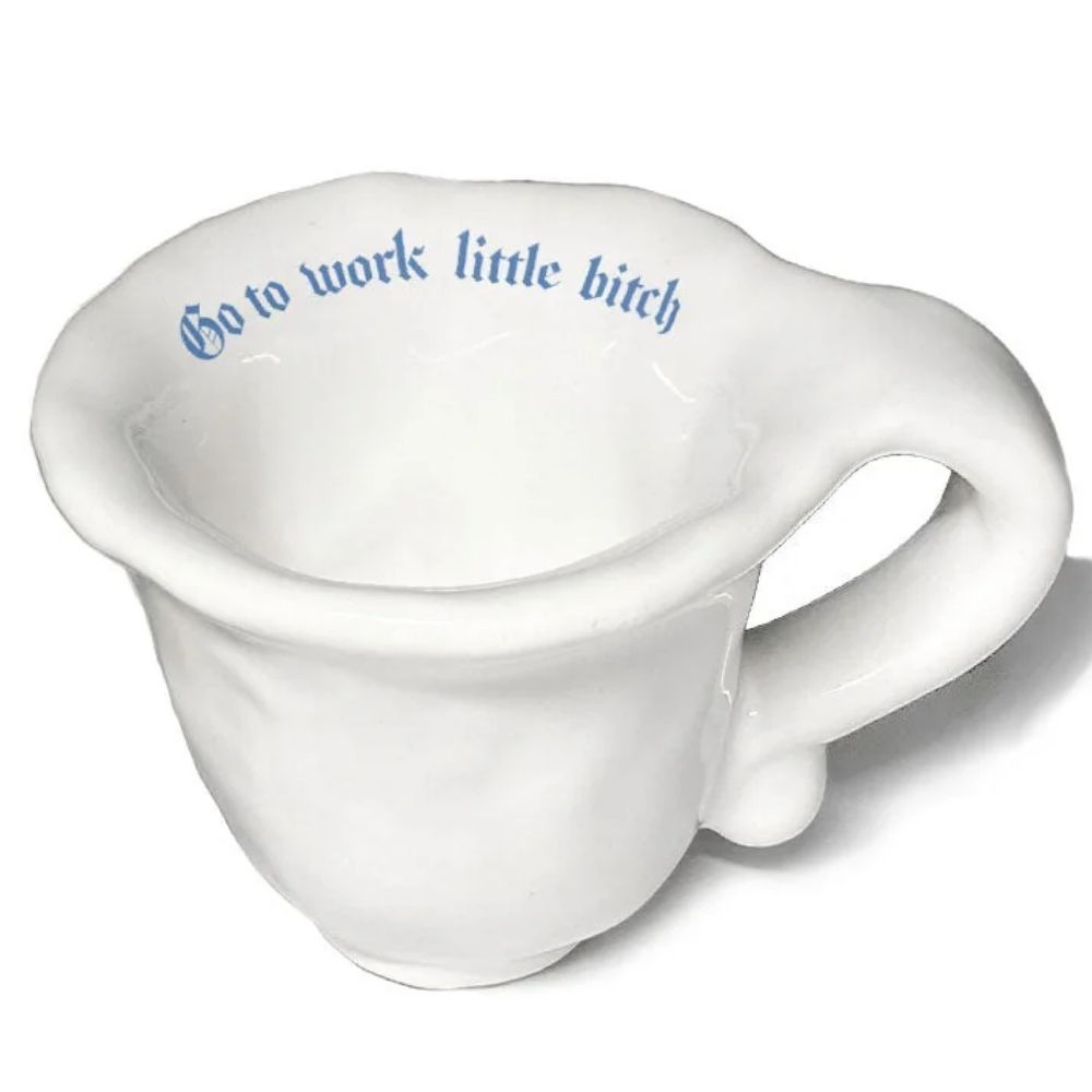 Incartato Ceramics Issues Espresso Cup – "Go To Work Little Bitch"