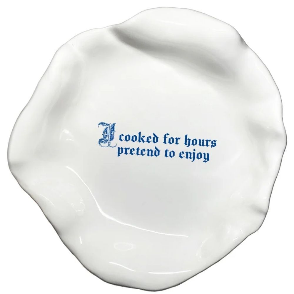 Incartato Ceramics Issues Deep Plate – "I Cooked For Hours Pretend To Enjoy"