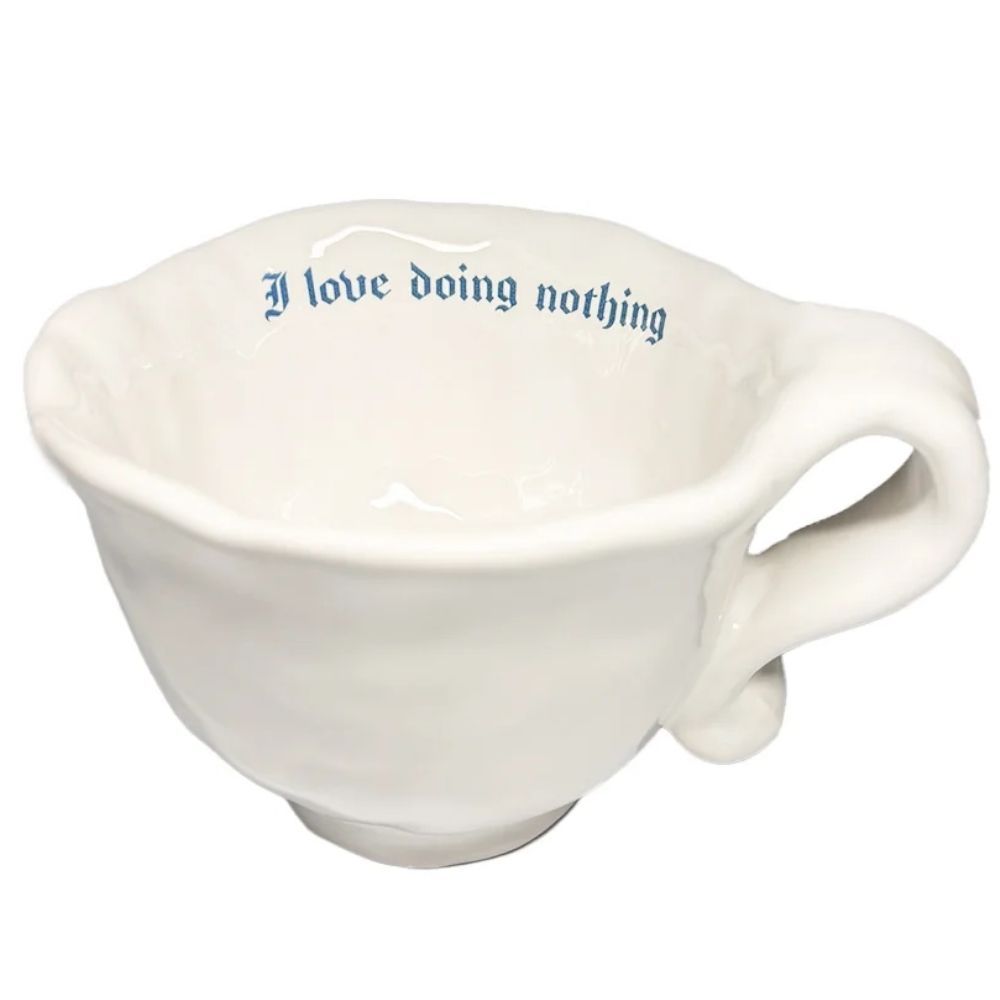 Incartato Ceramics Issues Cappuccino Cup – "I Love Doing Nothing"