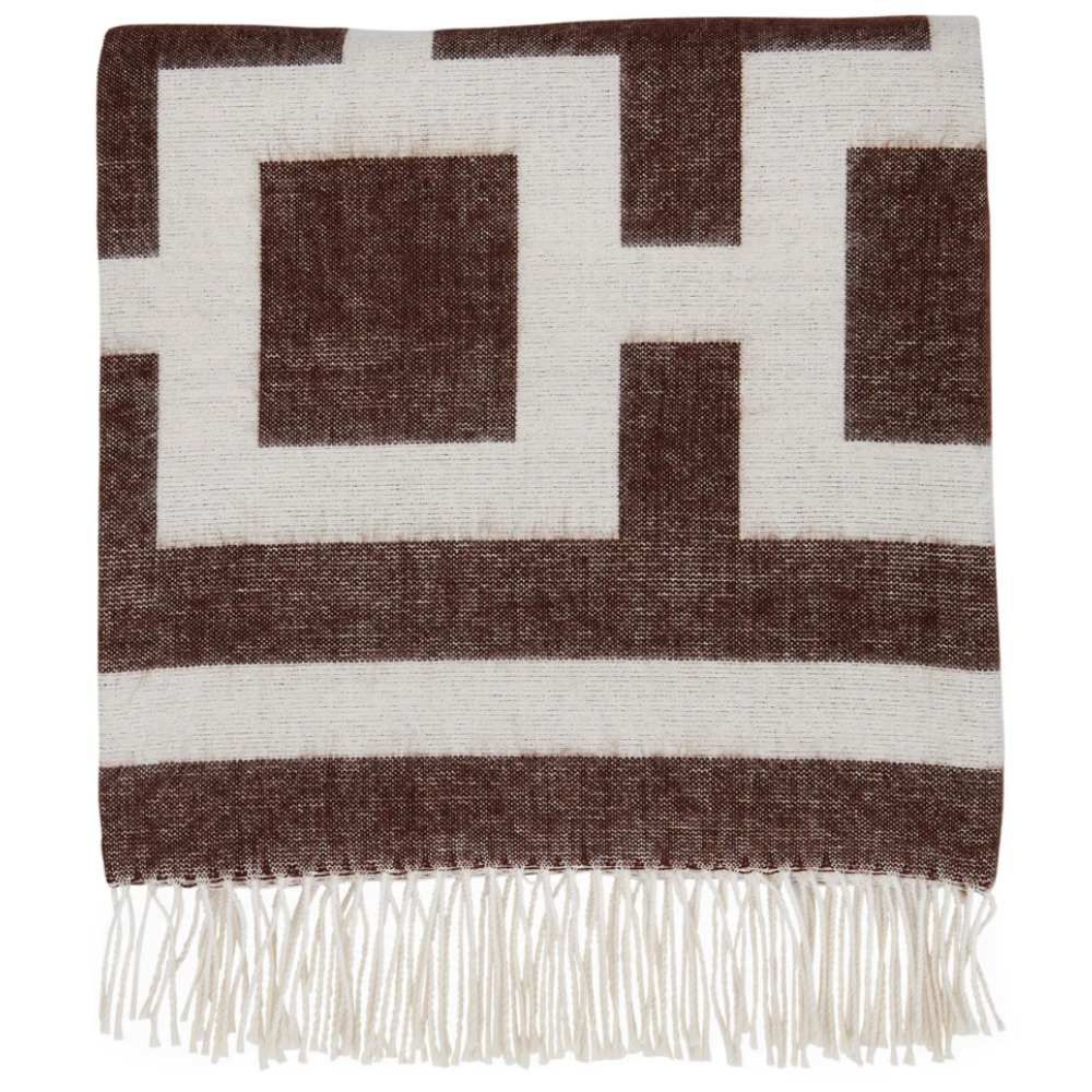 Jonathan Adler Nixon Baby Alpaca Throw - Brown/Natural