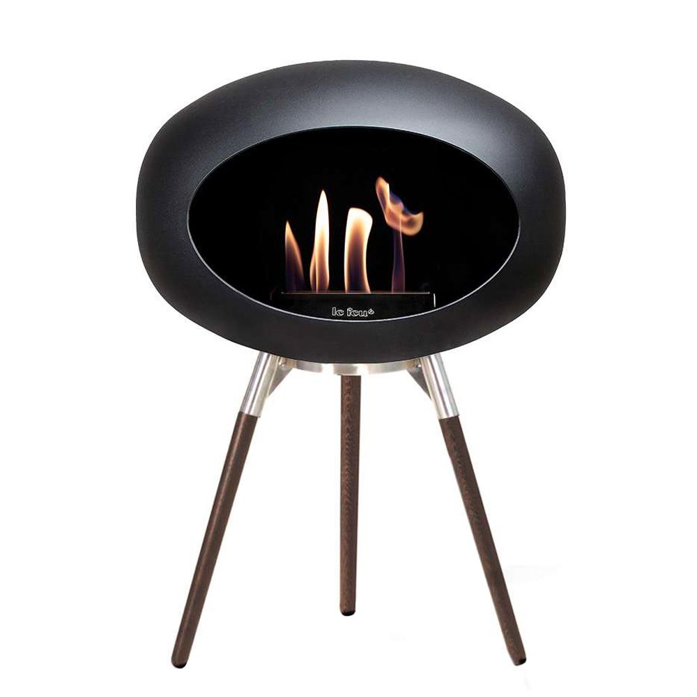 Le Feu Bio Fireplace Ground Wood Low - Smoked Oak