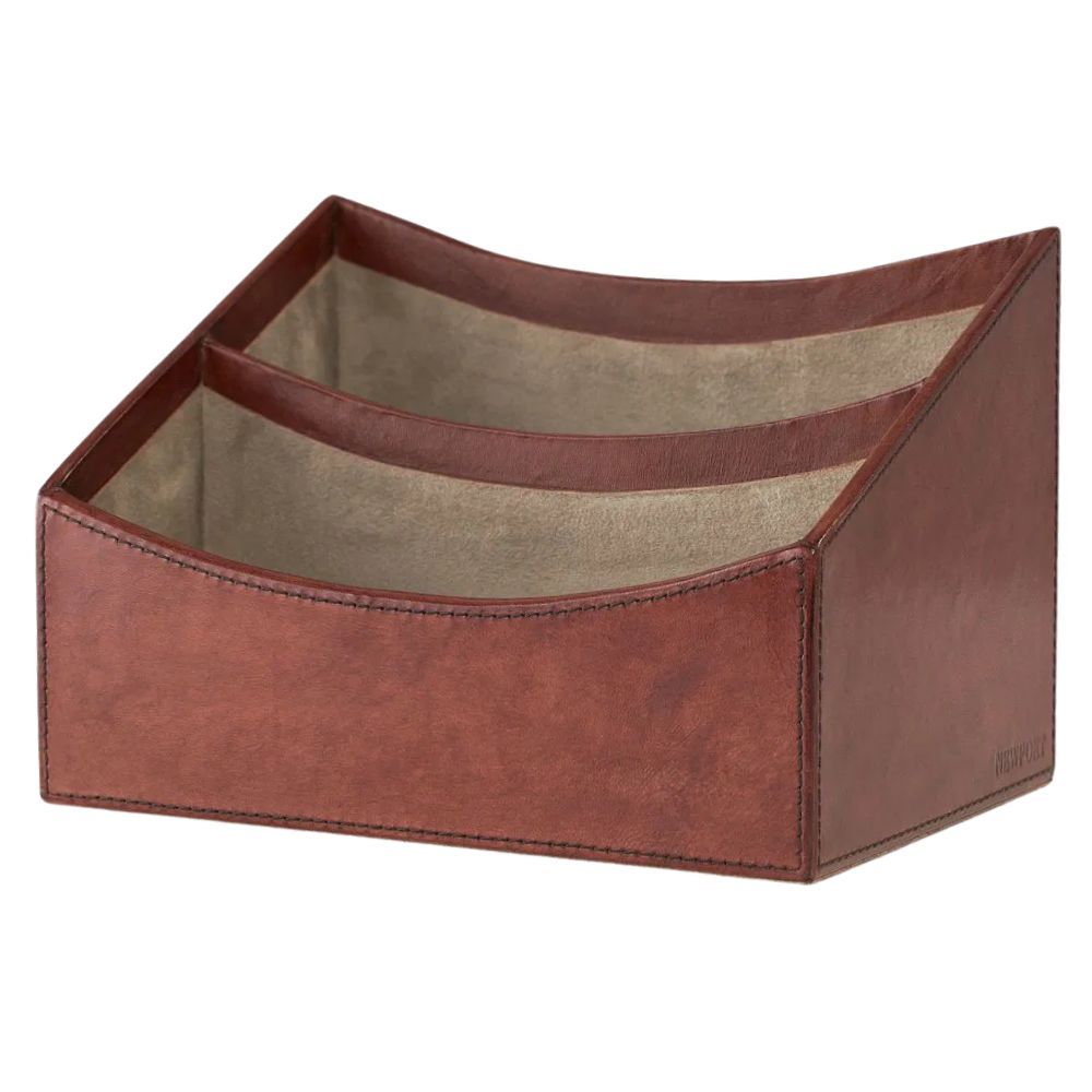 Life Of Riley Leather Letter Rack