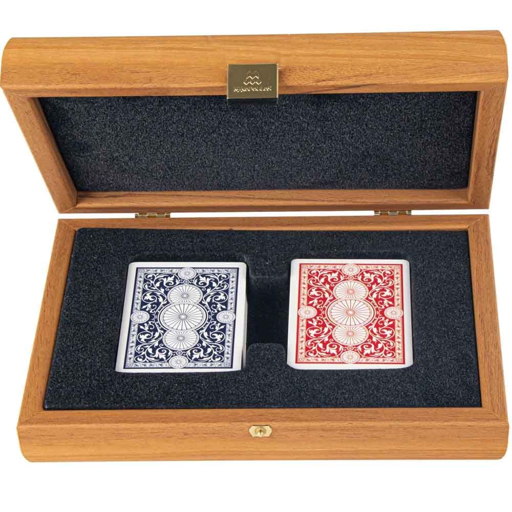 Manopoulus Playing Cards Case - Walnut Wood