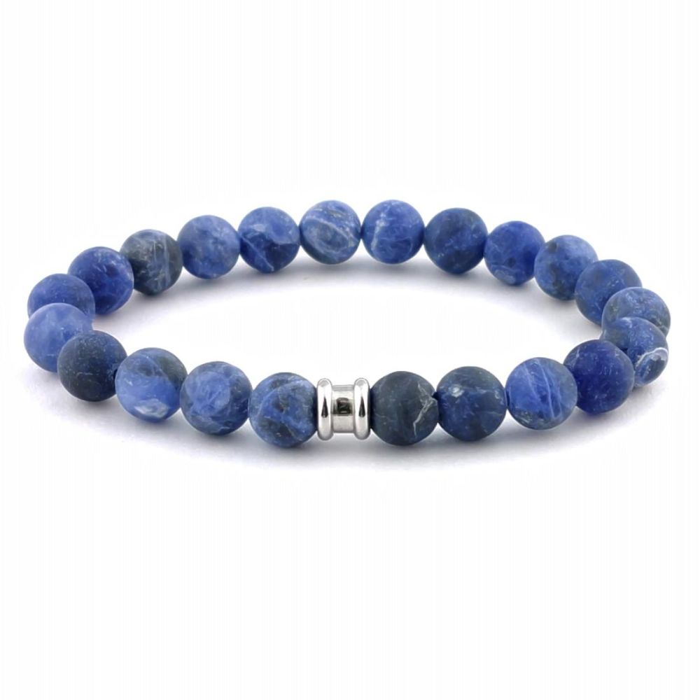 Steel & Barnett Stones Bracelet Basic matt navy