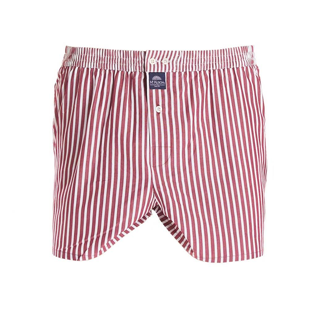 McAlson Boxershort - Striped Burgundy