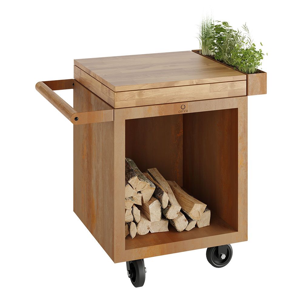 OFYR Mise En Place Table Pro Teakholz 65 - Corten
