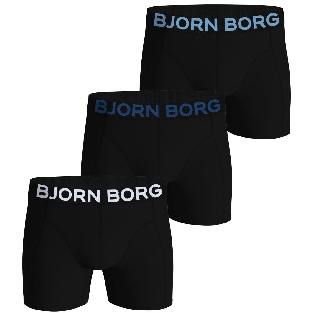 Björn Borg Organic Cotton Stretch Boxershort 3-Pack - Black