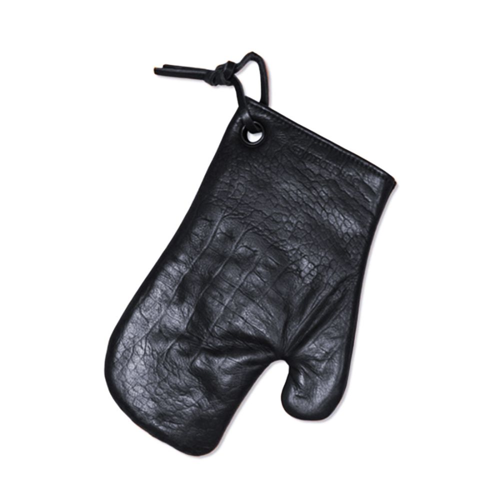 Dutchdeluxes leather oven glove black croco