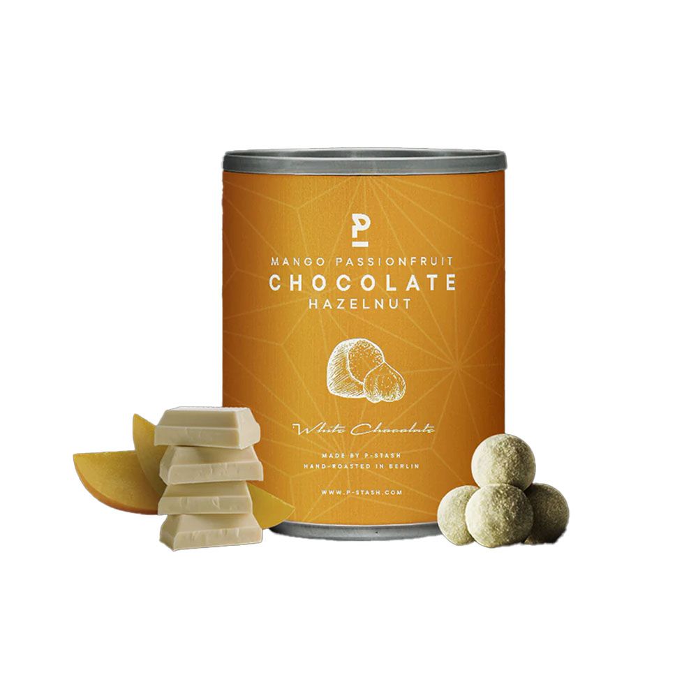 P-Stash Hazelnuts White Chocolate Mango Passionfruit - 70 gr