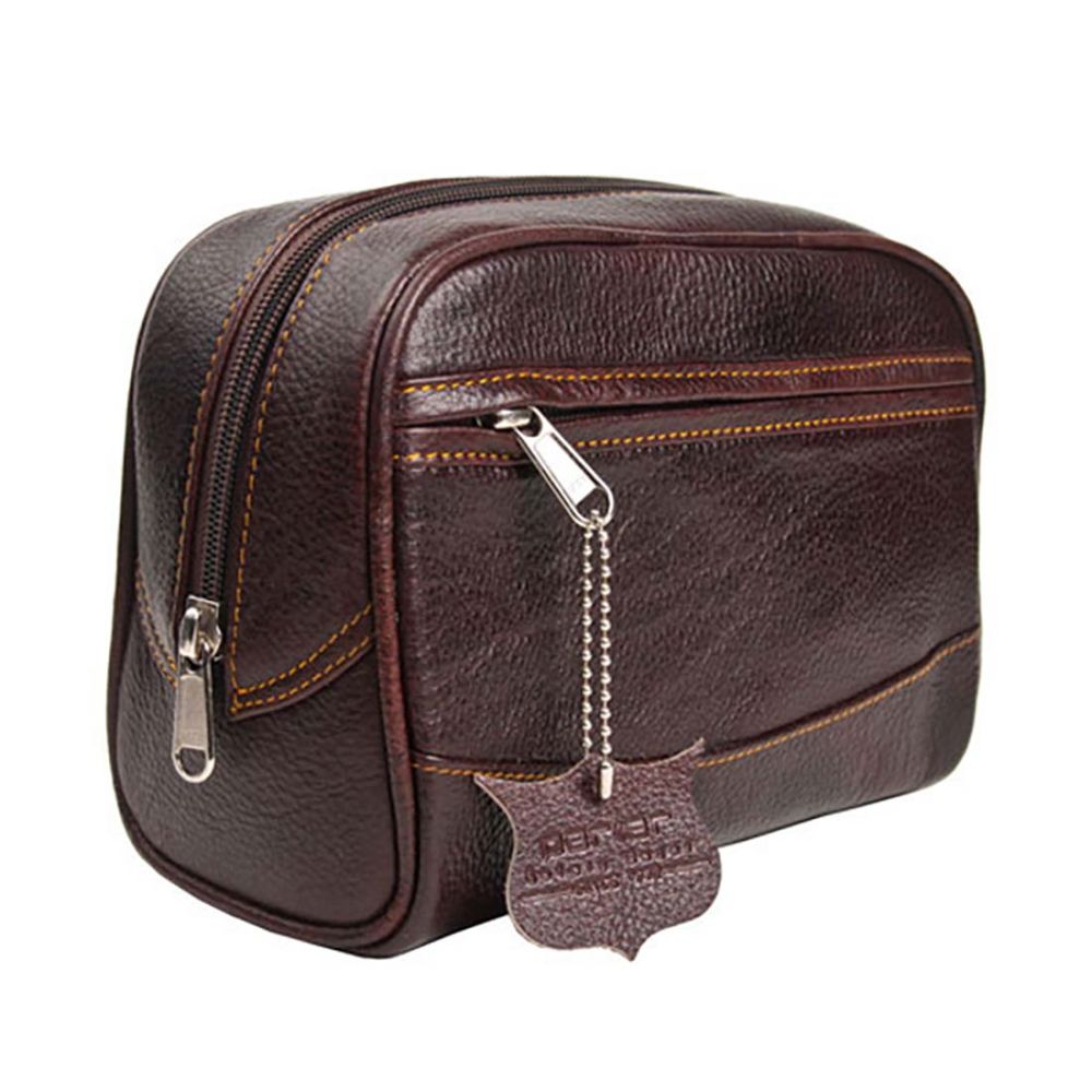 Parker leather toiletry bag