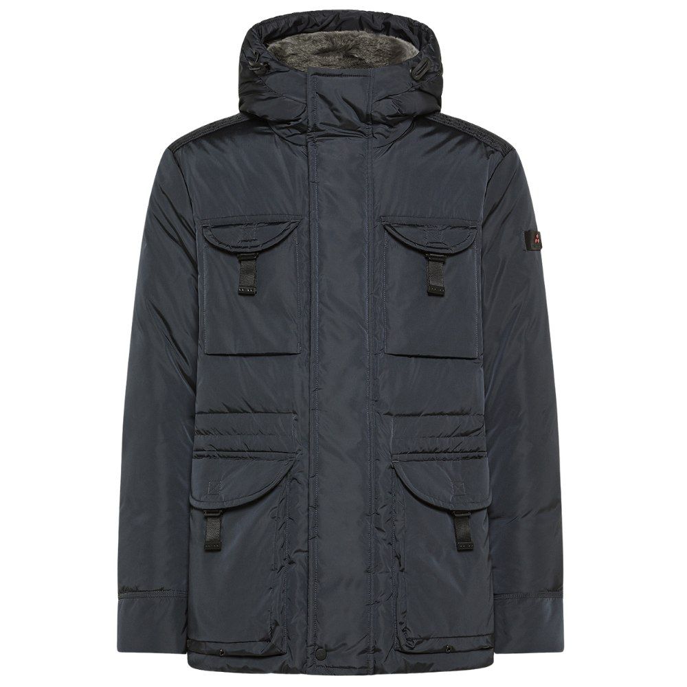 Peuterey Aiptek Hooded Field Jacket With Fur - Graphite Blue