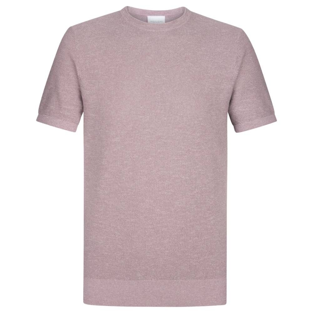 Profuomo Cotton-Linen T-Shirt - Dark Pink