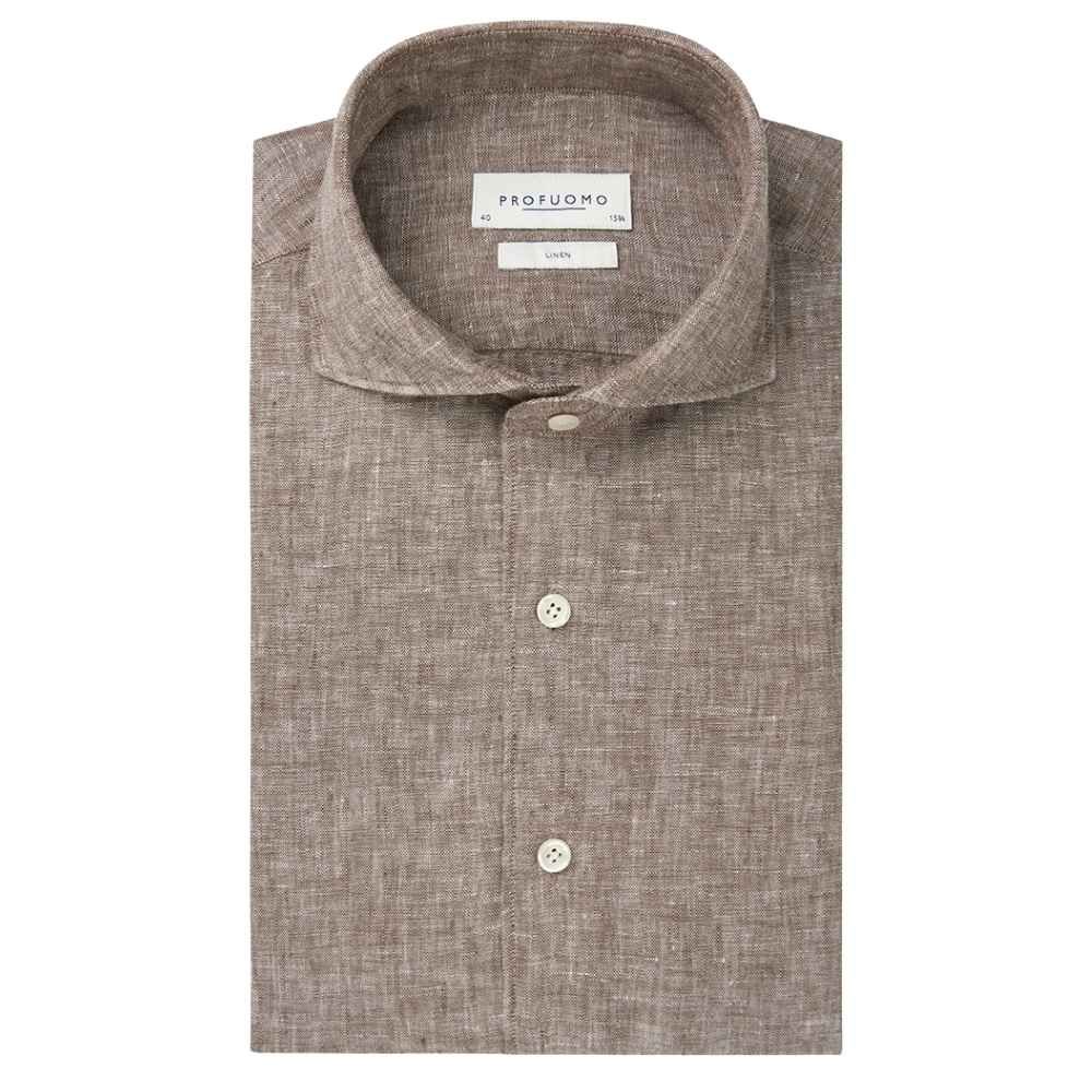 Profuomo Linen Shirt - Brown