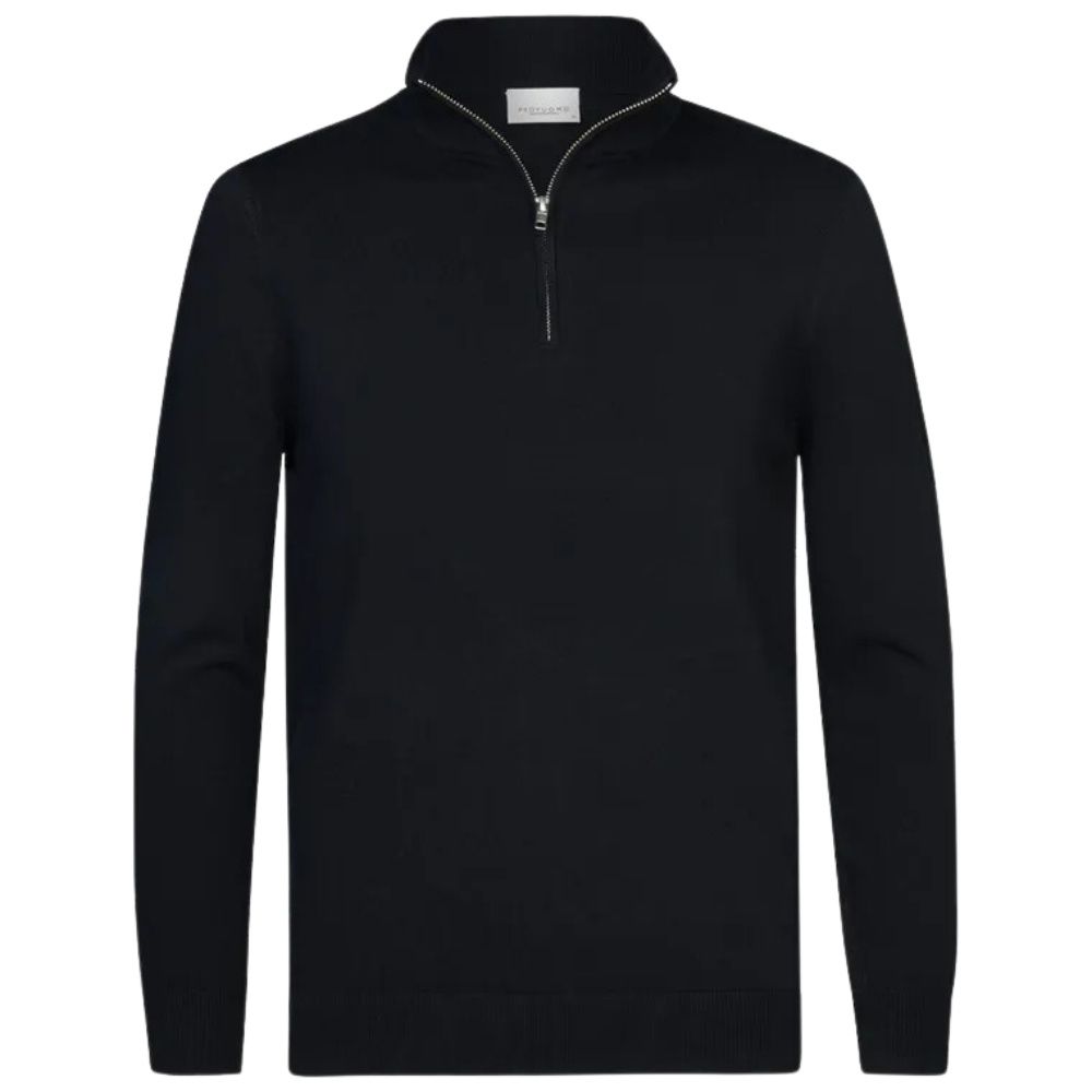 Profuomo Luxury Basic Pullover Half Zip - Navy