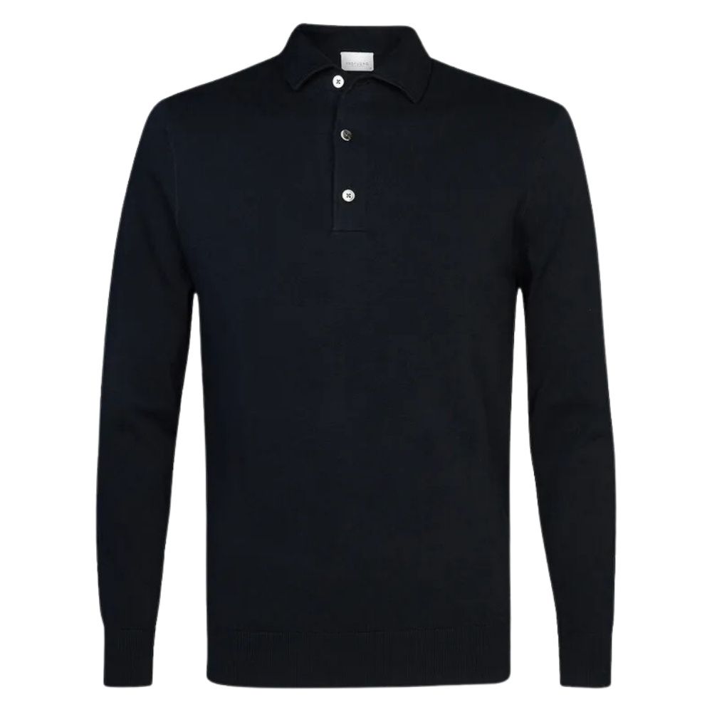 Profuomo Luxury Basic Polo Longsleeve - Navy