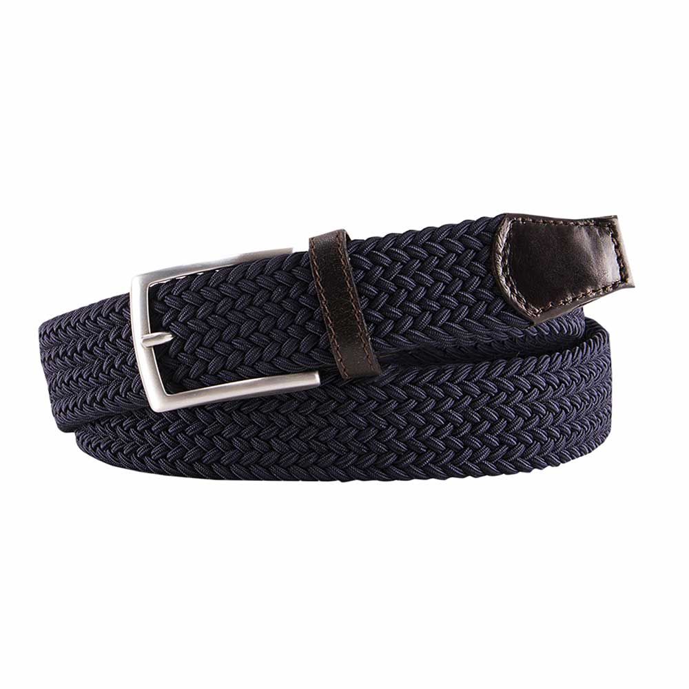 Profuomo Elasticated Woven Belt - Navy