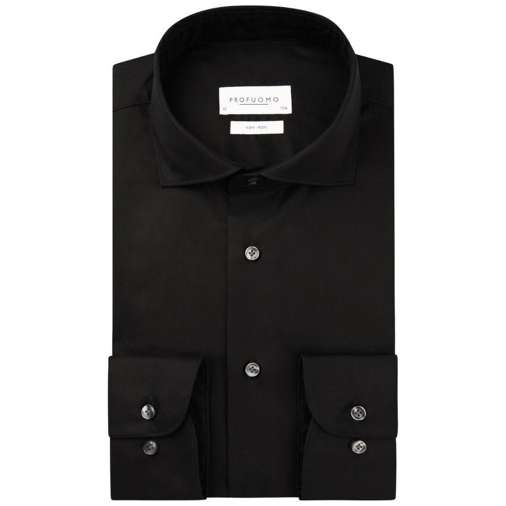 Profuomo Fine Twill Shirt - Black