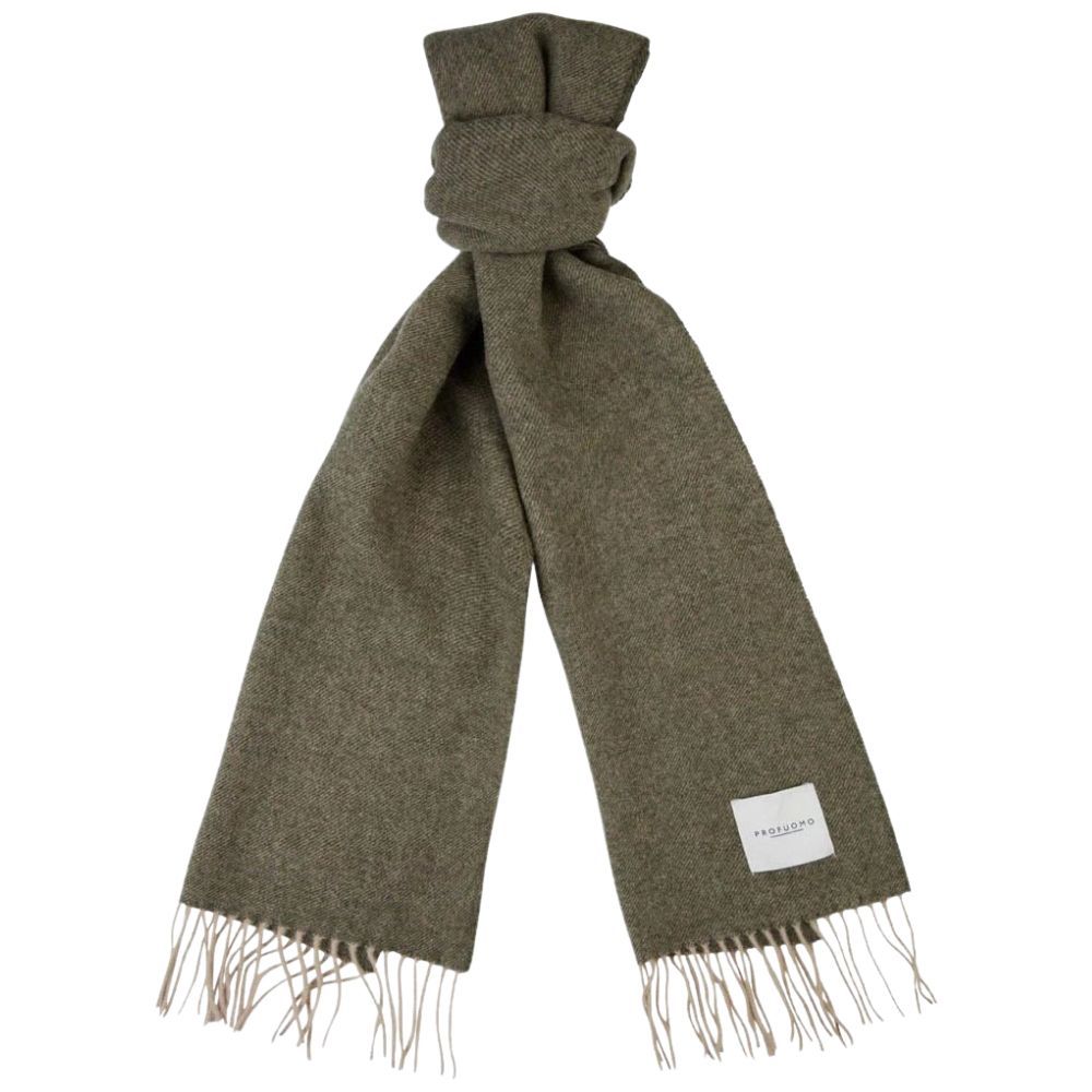 Profuomo Lambswool Scarf - Military Green