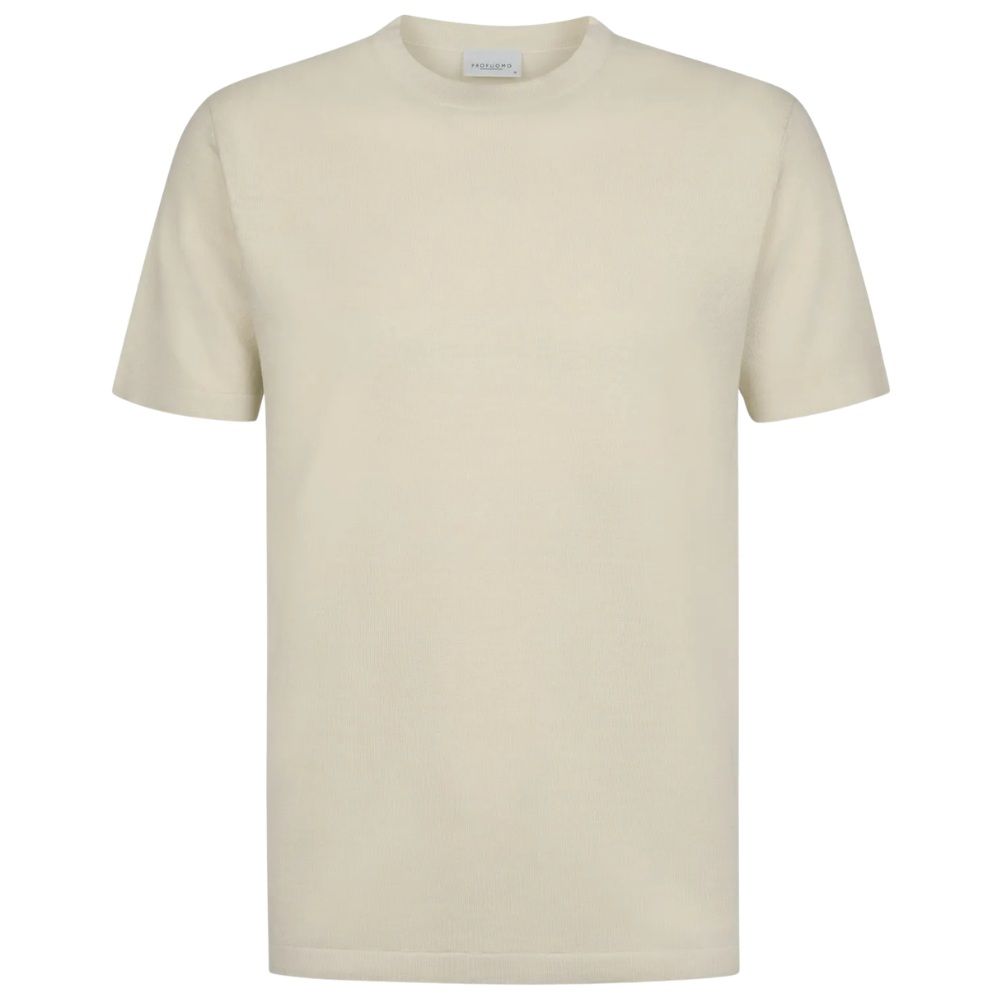 Profuomo Linen Cotton T-Shirt - Off White