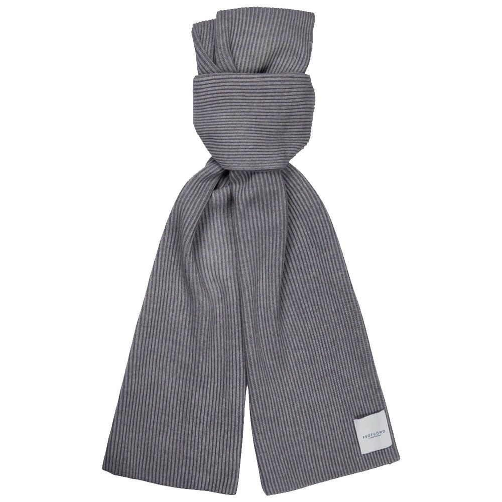 Profuomo gestrickte Schal aus Wolle - Grau