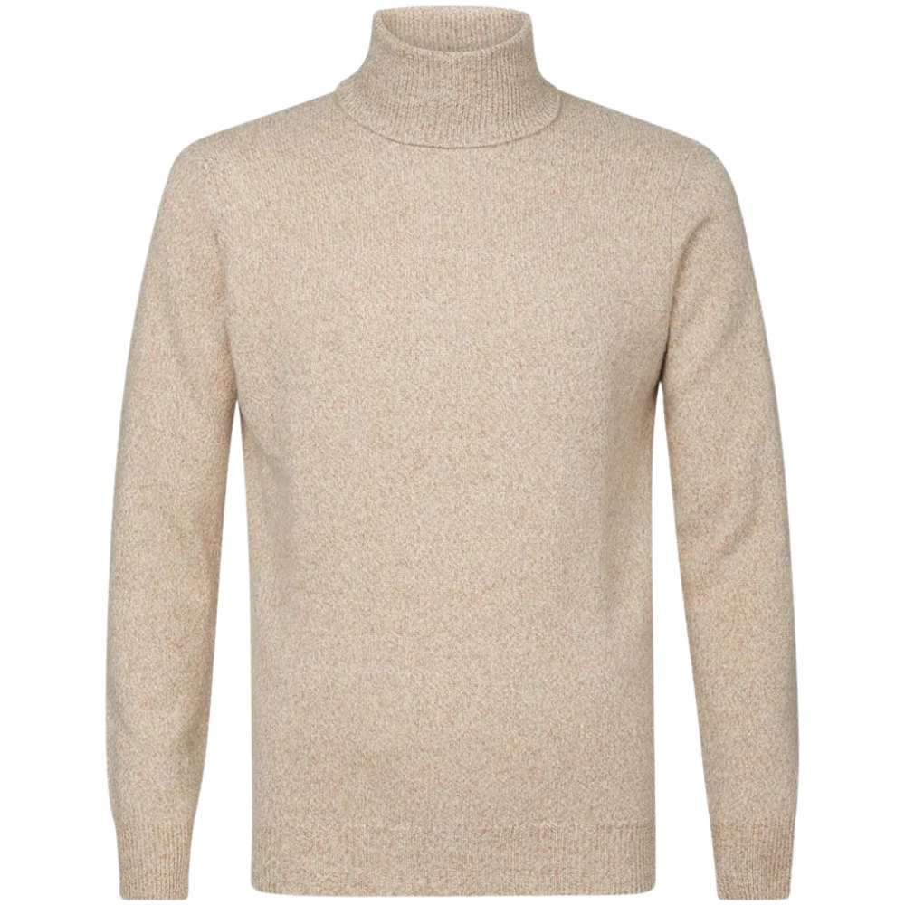 Profuomo Wool Blend Turtleneck Pullover - Off White