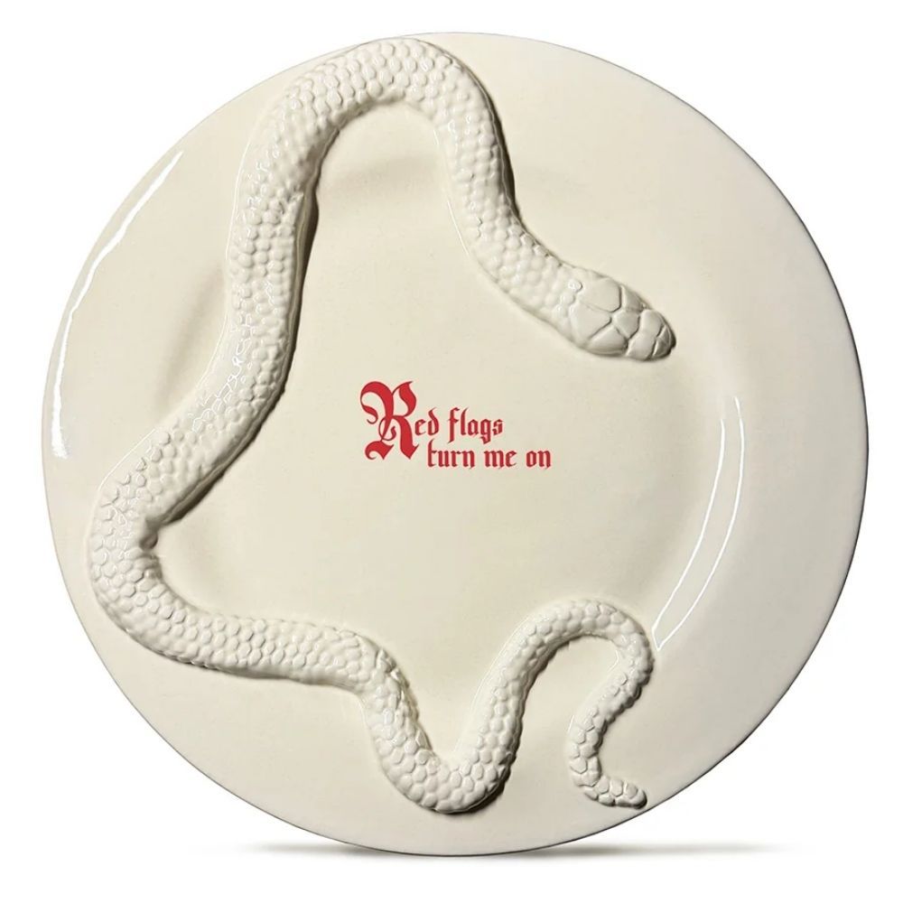 Incartato Ceramics Forbidden Dinner Plate – "Red Flags Turn Me On"