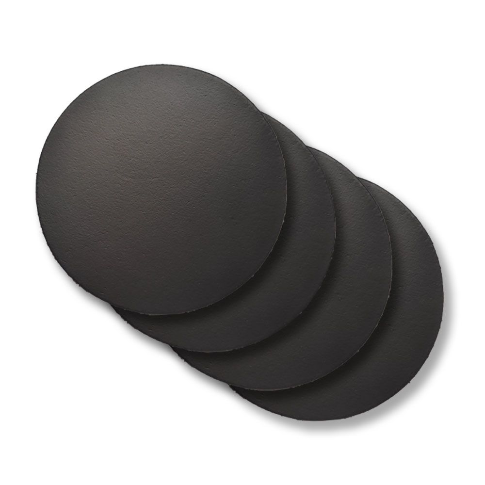 leather coasters black set of 4