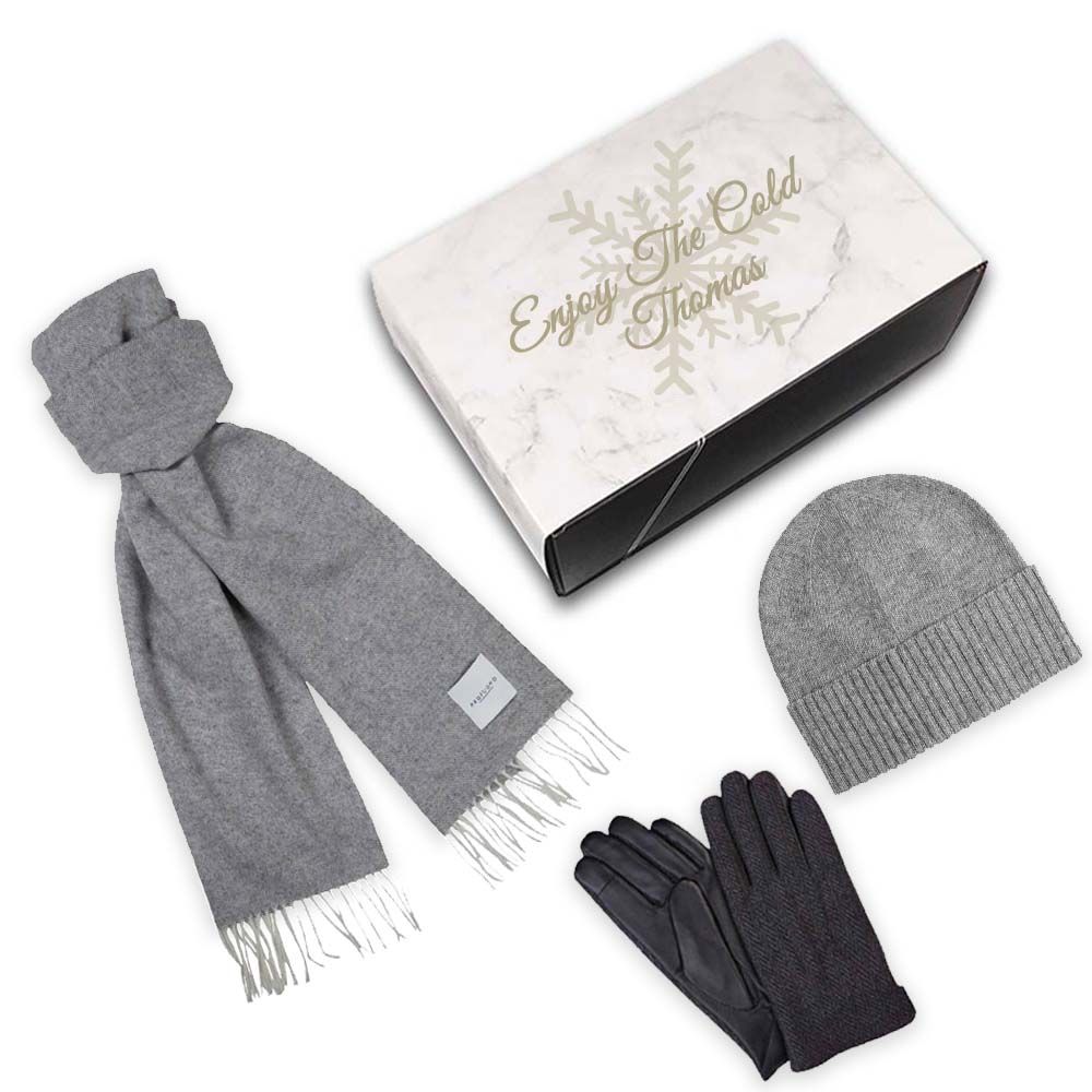 Profuomo Winter Accessories Set - Grey