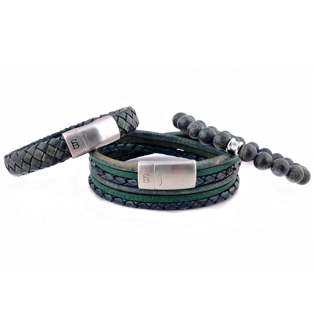 Steel & Barnett bracelet set green