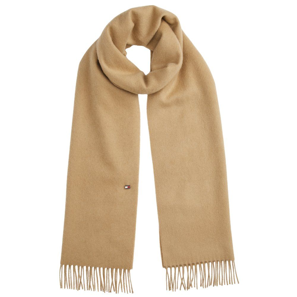 Tommy Hilfiger Flag Cashmere Scarf - Camel